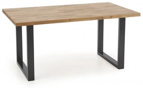 Jedálenský stôl Dusu 160x90 cm prírodný dub/čierny