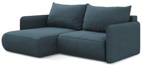 Modrá rozkladacia/s úložným priestorom rohová pohovka (ľavý roh) Nanea – Makamii