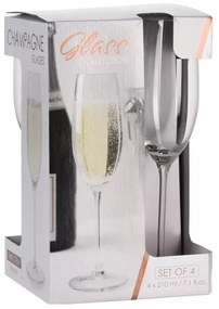 Sada pohárov na sekt Sparkle 210 ml, 4 ks