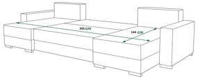 Rohová sedacia súprava U Glide U (sivohnedá + biela). Vlastná spoľahlivá doprava až k Vám domov. 1057114