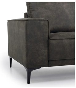 Čiernosivé kreslo z imitácie kože Copenhagen - Scandic