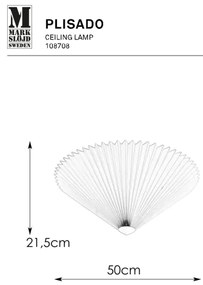 Markslöjd 108708 - Stropné svietidlo PLISADO 3xE14/40W/230V pr. 50 cm šedá