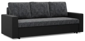 Trojmiestna rozkladacia sedačka LUNA tmavosivá / čierna