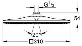 GROHE 26568000 - Hlavová sprcha RAINSHOWER MONO 310 CUBE 310 × 310 mm chróm