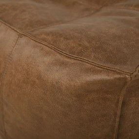 Taburetka Cubo Premium koža, hnedá