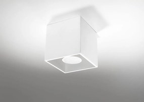 SOLLUX LIGHTING Stropné osvetlenie QUAD 1, 1xGU10, 40W, 10x10cm, hranaté, biele