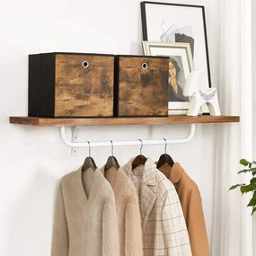 Skladacie úložné boxy, 6 ks, rustikálna hnedá, čierna