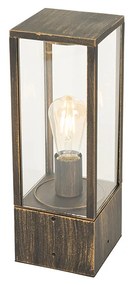 Vintage stojaca lampa na vonkajšie použitie starožitné zlato 40 cm IP44 - Charlois