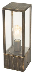 Vintage stojaca lampa na vonkajšie použitie starožitné zlato 40 cm IP44 - Charlois