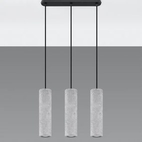 Sollux SL.0655 - Luster na lanku LUVO 3xGU10/40W/230V betón/čierna
