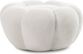 Čalúnený taburet Perugia bouclé biely