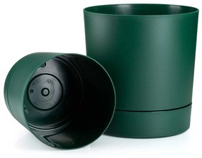 PLASTOVÝ KVETINÁČ AZALEA SADA 2KS 22,5X23,5 CM+17,5X18,5 CM TMAVOZELENÁ