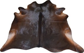 Tmavo hnedý koberec z hovädzej kože Cowhide brown - 200*0,5*240cm/3-4m²