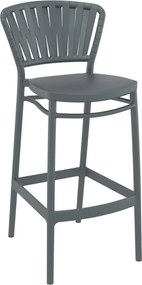 PORTOFINO BAR 75 záhradná barová stolička dark grey