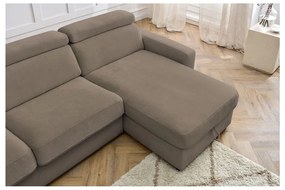 Hnedá rozkladacia rohová pohovka (variabilná) Monaco – Bobochic Paris