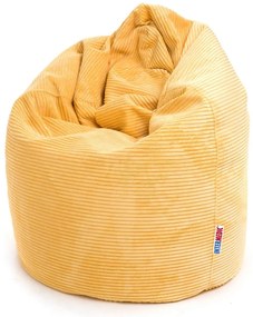 Mega Sako – veľký sedací vak z manšestru, 135 cm výška, 340 l výplň, prispôsobivý tvar, na relax aj prácu, dostupný vo farbách Farba: SZ91 - žltý