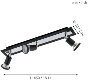 Eglo 94965 - LED Bodové svietidlo SARRIA 3xGU10-LED/5W/230V