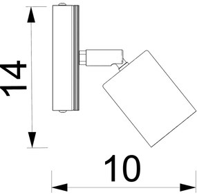 Nástenné bodové svietidlo TULON 1xGU10/8W/230V biela/dub