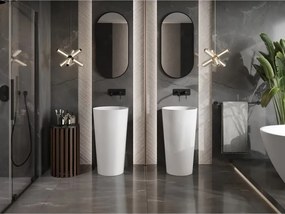 Mexen Onyx-03, voľne stojace umývadlo z konglomerátu 45x45x83 cm, biela matná, 26534500