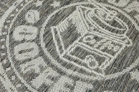 Koberec / Behúň FLEX 1907/P91 hnedý / sivý