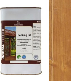 Olej na drevo v exteriéri Borma Wachs Decking Oil, Dub 1 l