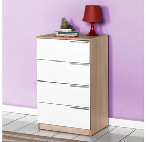 Adore Furniture Komoda 89x55 cm hnedá/biela AD0107