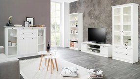 Vysoká vitrína Landwood, biela