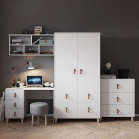 Písací stôl FALCO - biela