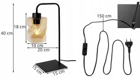 Stolná lampa Niki, 1x sklenené tienidlo (výber z 3 farieb)