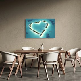 Obraz - Ostrovy srdce (90x60 cm)