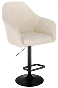 LuxuryForm DESIGN Barová stolička ANDORA na čiernom tanieri - krémová