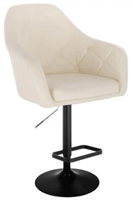 LuxuryForm DESIGN Barová stolička ANDORA na čiernom tanieri - krémová
