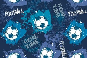 Tapeta futbalová lopta v modrom - 300x200