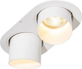 Okrúhle zapustené bodové svetlo biele GU10 70 mm výkyvné 2-svetlo - Installa