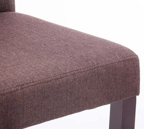 Jedálenská stolička Inn - látka, nohy tmavo hnedé (SET 2 ks) - Hnedá