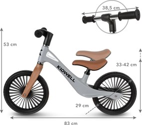 Odrážadlo Kidwell NIX - ľahký balančný bicykel pre deti, nylonový rám, PU kolesá