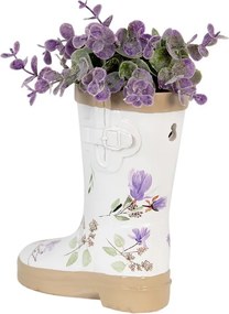 Dekoračný kvetináč v tvare gumovky s kvetmi - 17*8*18 cm
