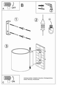Tmavosivé nástenné svietidlo ø 10 cm Roda – Sollux