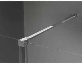 Mexen Velar, sprchová zástena s posuvnými dverami Walk-in 120 x 200 cm, 8mm sklo námraza, chrómová, 871-120-000-33-01