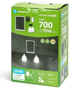 Aigostar - LED Solárny luster so senzorom 2xLED/35W/12V 6000 mAh 6500K pr. 10 cm