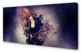 Obraz canvas Ženské gitara poznámky 120x60 cm