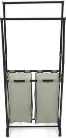 Stojan s úložným priestorom GD-176 BK, plast, čierna