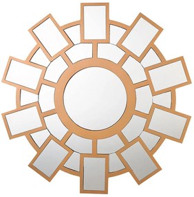 Nástenné zrkadlo ⌀ 80 cm zlaté ROZEL Beliani