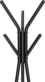 Drevený vešiakový stojan na kabáty v tvare stromu, rustikálna hnedá farba