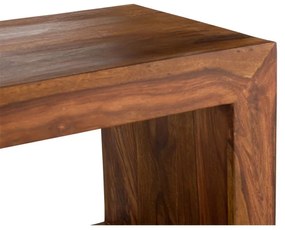 furniture-nabytek.cz - Masívny TV stolík Cube I z palisandra, lakovaný, hnedý – 150×38×45 cm