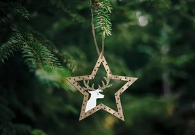 Vianočná dekorácia KL-21X12 hnedá (2 ks)