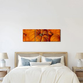 Obraz - Veľké tekvice (s hodinami) (90x30 cm)