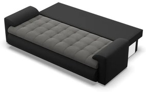 Trojmiestna rozkladacia sedačka FORESTA tmavosivá / čierna