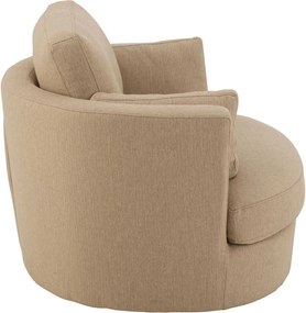 Béžové okrúhle kreslo Swivel Beige - 98*107*88cm