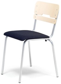 Školská stolička SCIENTIA, nízke sedadlo, V 460 mm, breza, čierna